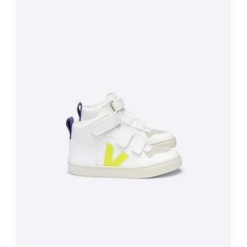 Veja V-10 MID CWL Kids' High Tops White/Green | NZ 704AHK